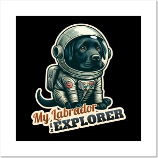 Astronaut Labrador Retriever Posters and Art